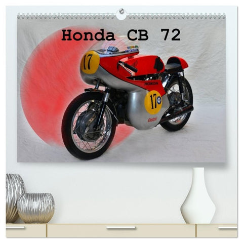 Honda CB 72 (hochwertiger Premium Wandkalender 2026 DIN A2 quer), Kunstdruck in Hochglanz