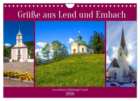 Grüße aus Lend und Embach (Wandkalender 2026 DIN A4 quer), CALVENDO Monatskalender