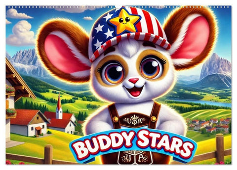 Buddy Stars - Abenteuer für Kinder (Wandkalender 2027 DIN A2 quer), CALVENDO Monatskalender