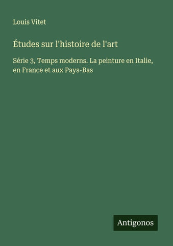 Études sur l'histoire de l'art