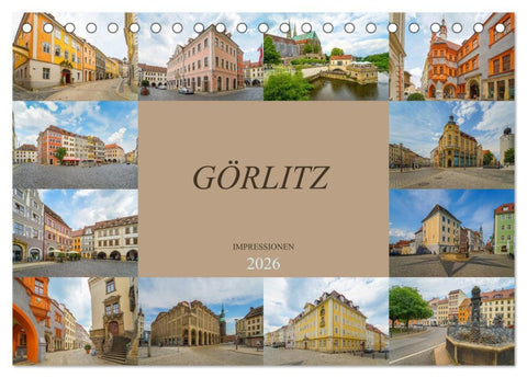 Görlitz Impressionen (Tischkalender 2026 DIN A5 quer), CALVENDO Monatskalender