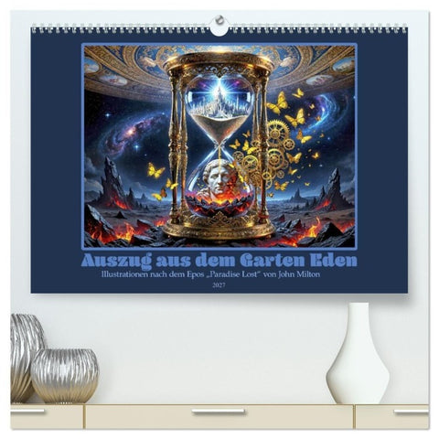 Auszug aus dem Garten Eden (hochwertiger Premium Wandkalender 2027 DIN A2 quer), Kunstdruck in Hochglanz