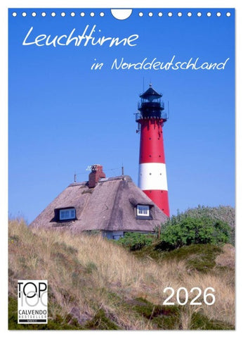 Leuchttürme in Norddeutschland (Wandkalender 2026 DIN A4 hoch), CALVENDO Monatskalender