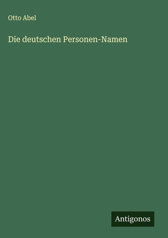 Die deutschen Personen-Namen