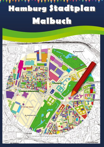 Hamburg Stadtplan Malbuch
