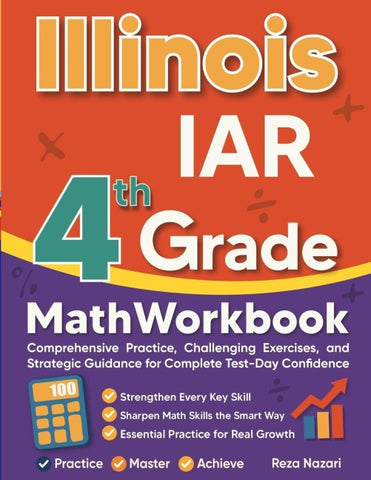 Illinois IAR Grade 4 Math Workbook