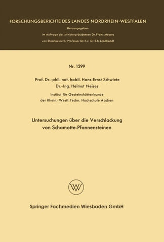 Untersuchungen über die Verschlackung von Schamotte-Pfannensteinen