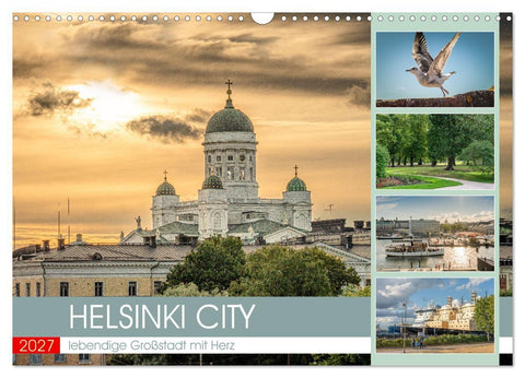 HELSINKI CITY (Wandkalender 2027 DIN A3 quer), CALVENDO Monatskalender