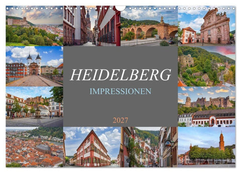 Heidelberg Impressionen (Wandkalender 2027 DIN A3 quer), CALVENDO Monatskalender