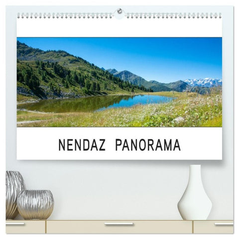 Nendaz Panorama (hochwertiger Premium Wandkalender 2027 DIN A2 quer), Kunstdruck in Hochglanz