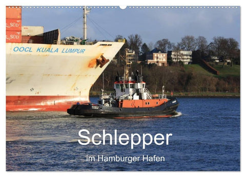 Schlepper im Hamburger Hafen (Wandkalender 2027 DIN A2 quer), CALVENDO Monatskalender