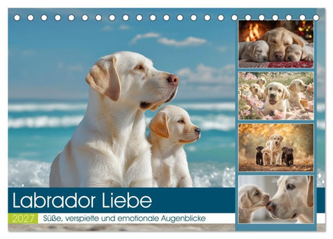 Labrador Liebe (Tischkalender 2027 DIN A5 quer), CALVENDO Monatskalender