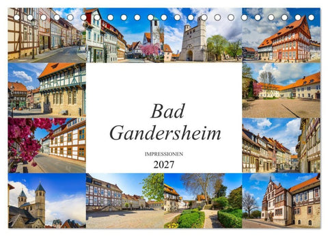 Bad Gandersheim Impressionen (Tischkalender 2027 DIN A5 quer), CALVENDO Monatskalender