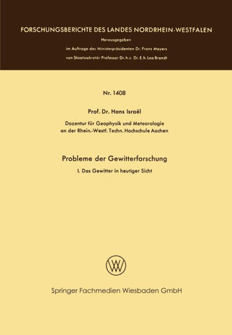 Probleme der Gewitterforschung