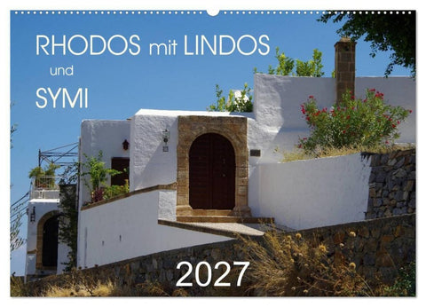 Rhodos mit Lindos und Symi (Wandkalender 2027 DIN A2 quer), CALVENDO Monatskalender