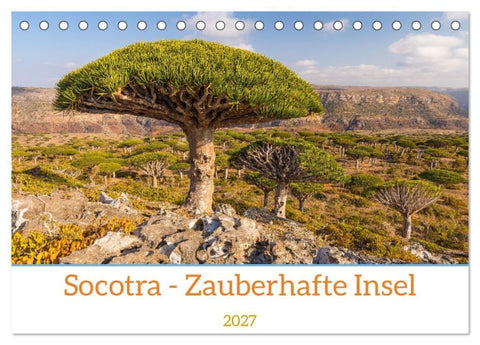 Socotra - Zauberhafte Insel (Tischkalender 2027 DIN A5 quer), CALVENDO Monatskalender