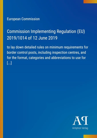 Commission Implementing Regulation (EU) 2019/1014 of 12 June 2019