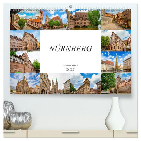 Nürnberg Impressionen (hochwertiger Premium Wandkalender 2027 DIN A2 quer), Kunstdruck in Hochglanz