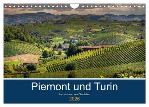 Piemont und Turin (Wandkalender 2026 DIN A4 quer), CALVENDO Monatskalender