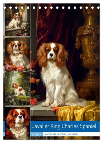 Cavalier King Charles Spaniel (Tischkalender 2027 DIN A5 hoch), CALVENDO Monatskalender