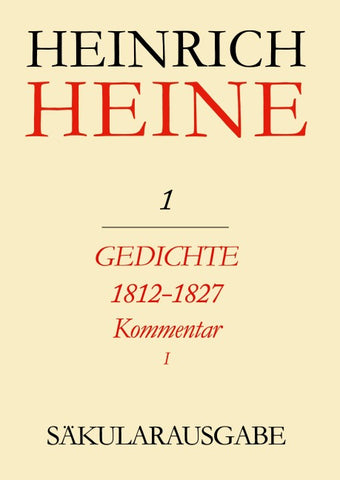 Gedichte 1812-1827. Kommentar