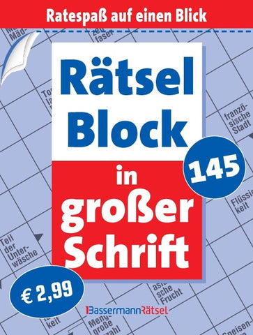 Rätselblock in großer Schrift 145 (5 Exemplare à 2,99 €)