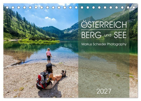 Österreich Berg und See (Tischkalender 2027 DIN A5 quer), CALVENDO Monatskalender
