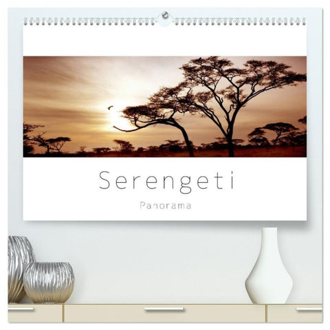 Serengeti Panorama (hochwertiger Premium Wandkalender 2027 DIN A2 quer), Kunstdruck in Hochglanz