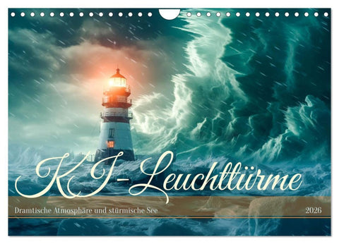 KI-Leuchttürme (Wandkalender 2026 DIN A4 quer), CALVENDO Monatskalender