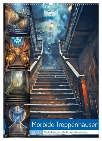 Morbide Treppenhäuser (Wandkalender 2027 DIN A2 hoch), CALVENDO Monatskalender
