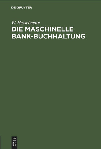 Die maschinelle Bank-Buchhaltung