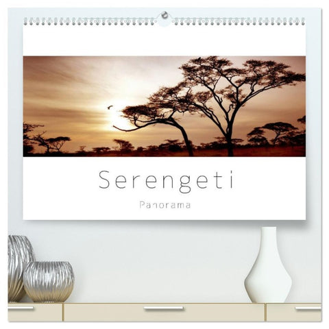 Serengeti Panorama (hochwertiger Premium Wandkalender 2026 DIN A2 quer), Kunstdruck in Hochglanz