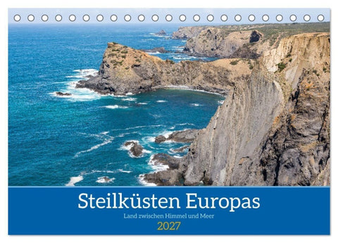 Steilküsten Europas (Tischkalender 2027 DIN A5 quer), CALVENDO Monatskalender