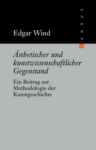 Ästhetischer und kunstwissenschaftlicher Gegenstand