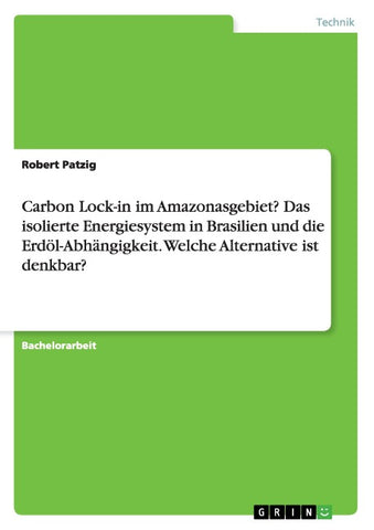 Carbon Lock-in im Amazonasgebiet? Das isolierte Energiesystem in Brasilien und die Erdöl-Abhängigkeit. Welche Alternative ist denkbar?
