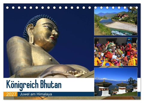 Königreich Bhutan - Juwel am Himalaya (Tischkalender 2027 DIN A5 quer), CALVENDO Monatskalender
