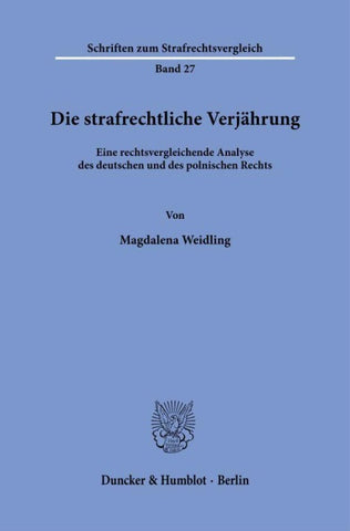 Die strafrechtliche Verjährung