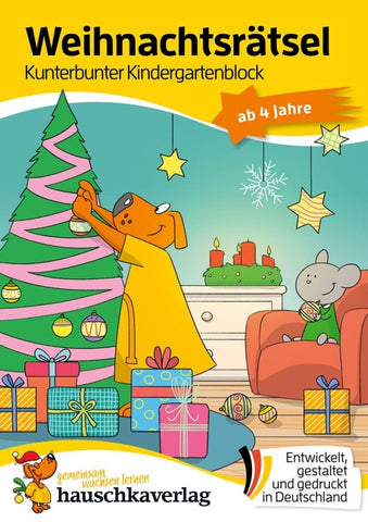 Weihnachtsrätsel – Kunterbunter Kindergartenblock ab 4 Jahre