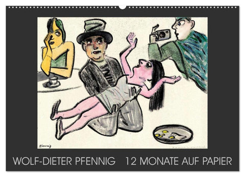 Wolf-Dieter Pfenning - 12 Monate auf Papier (Wandkalender 2026 DIN A2 quer), CALVENDO Monatskalender