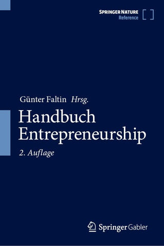 Handbuch Entrepreneurship
