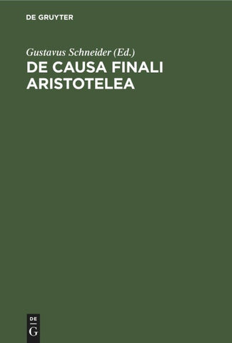 De causa finali Aristotelea
