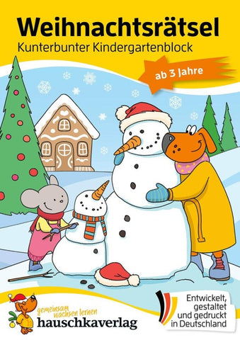 Weihnachtsrätsel – Kunterbunter Kindergartenblock ab 3 Jahre
