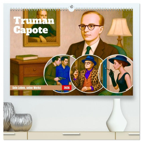 Truman Capote (hochwertiger Premium Wandkalender 2026 DIN A2 quer), Kunstdruck in Hochglanz