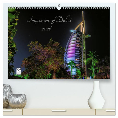 Impressions of Dubai 2026 (hochwertiger Premium Wandkalender 2026 DIN A2 quer), Kunstdruck in Hochglanz