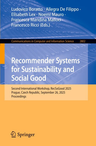 Recommender Systems for Sustainability and Social Good