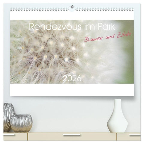 Rendezvous im Park (hochwertiger Premium Wandkalender 2026 DIN A2 quer), Kunstdruck in Hochglanz