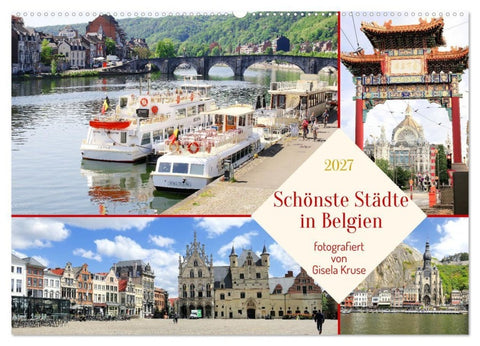 Schönste Städte in Belgien (Wandkalender 2027 DIN A2 quer), CALVENDO Monatskalender