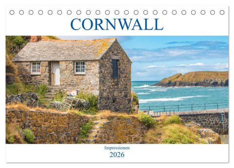 Cornwall Impressionen (Tischkalender 2026 DIN A5 quer), CALVENDO Monatskalender