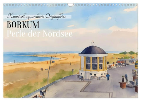 BORKUM Perle der Nordsee (Wandkalender 2026 DIN A3 quer), CALVENDO Monatskalender