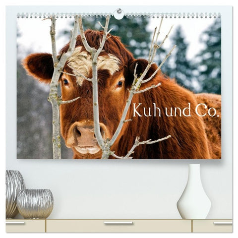 Kuh und Co. (hochwertiger Premium Wandkalender 2026 DIN A2 quer), Kunstdruck in Hochglanz